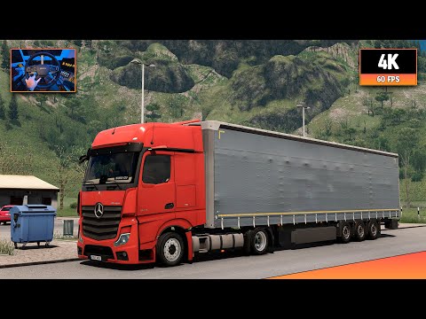 Mercedes Actros MP5 1848 | Bern - Verona | ETS2 1.57 4K Gameplay + Wheel Cam