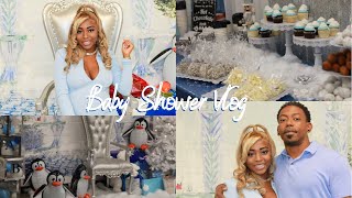 Baby Shower Vlog| Winter ❄️ Wonderland Baby Shower