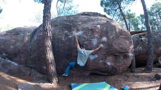 Video thumbnail of Trampolín, 6c. Albarracín