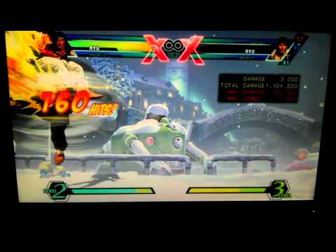UMvC3 Ryu 5 Shinkuu Hadoukens with xfactor