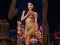 Giant Bikini Goddess Dancing In Neon Las Vegas AI Cinematic Shorts