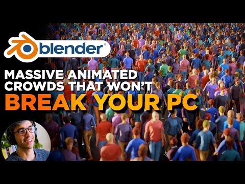 How To Make Massive Crowds In Blender | Tutorial