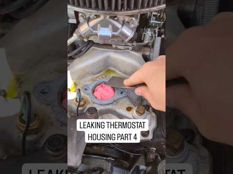 LEAKING THERMOSTAT HOUSING P4#reels #shorts #c10 #truck #chevy #smallblock #leak #fyp #foryou
