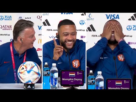 HILARIOUS moment Louis Van Gaal says he kisses Memphis Depay on the MOUTH