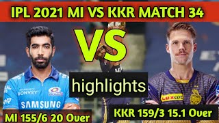 Mi Vs kkr IPL 2021 Highlight Today Match Mumbai Vs Kolkata HIGHLIGHT #shorts #circketnew #ipl2021