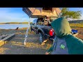 Video Thumbnail for Alone 24 Hr Chasing Remote Lakes / Walleye + Perch Catch n Cook