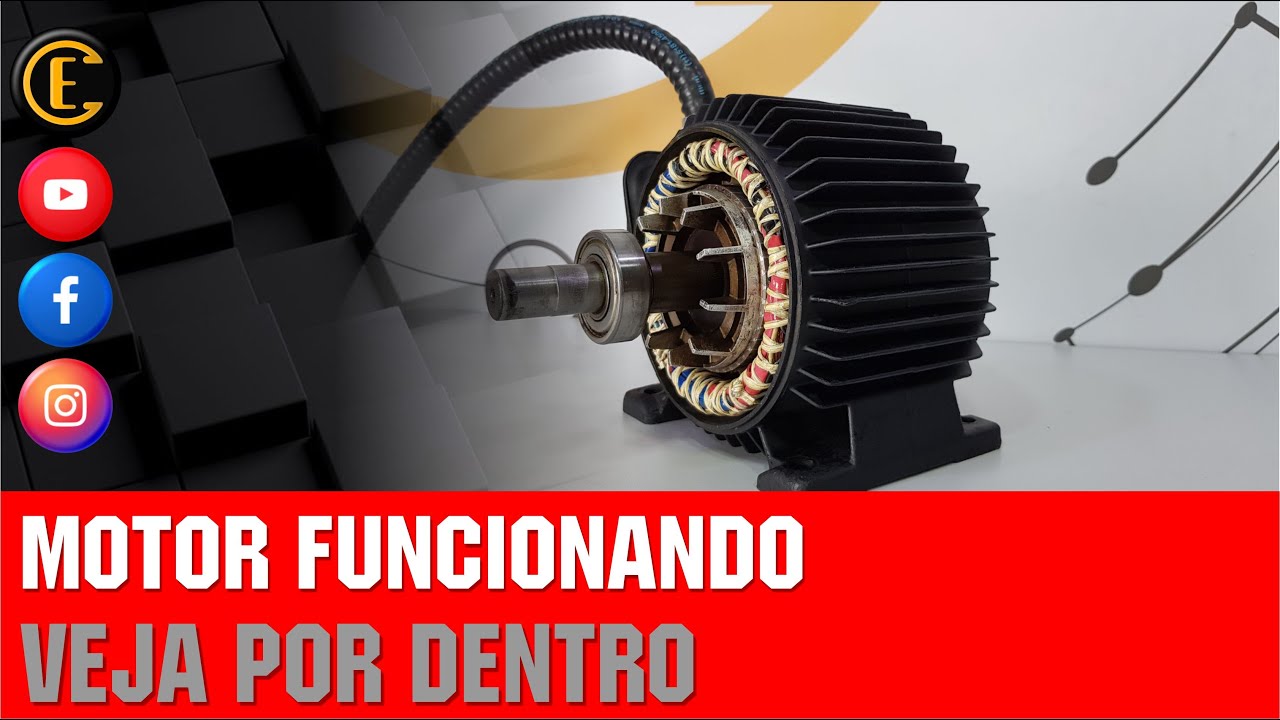 MOTOR TRIFÁSICO POR DENTRO - VEJA O FUNCIONAMENTO NA PRÁTICA.