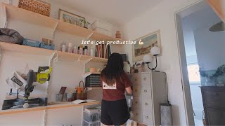 Thrift flip + comfort food = cozy vlog