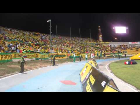 "Hoy Hay Que Ganar CARTAGENA RAVN" Barra: Rebelión Auriverde Norte &bull; Club: Real Cartagena