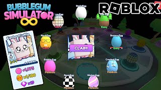 How To Get All 9 Eggs In Bubble Gum Simulator Infinity Easter Event - Roblox