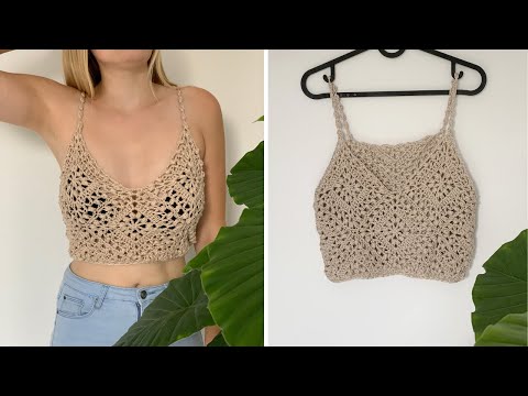 TULIP GRANNY SQUARE CROP TOP - FREE CROCHET PATTERN