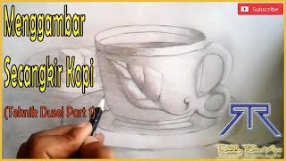 Download lagu Cara Menggambar Secangkir Kopi 3D dengan Teknik Dusel mp3