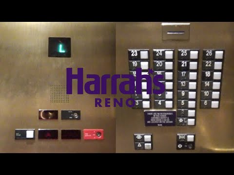 FINAL RIDE! Fast OTIS Traction Elevators-Harrah's Hotel East Tower-Reno, NV