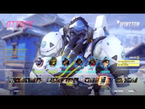 Overwatch: Full Round with Play of the Game Reinhardt and Winston.