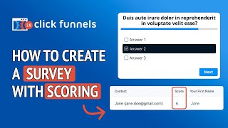 How to Create a Survey with Scoring in Clickfunnels 2.0 - Clickfunnels 2.0 Tutorial