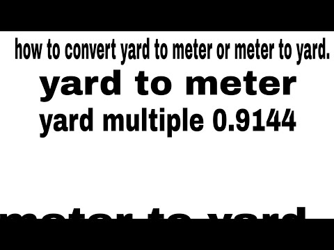how to convert meter to yard or yard to meter