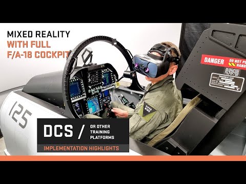 Mixed Reality with DCS and full F/A-18 fighter jet cockpit simulator by VIPER WING