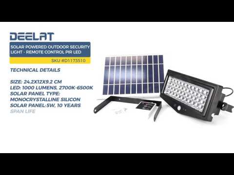 Solar Security Light Outdoor Remote Control Pir Led D1173510 Solar Security Light Outdoor Remote Control Pir Led D1173510 Deelat Industrial Australia