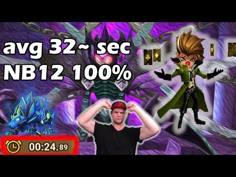 NB 12 Speed Clear - 25 Sec! (avg ~32) Auto Team 100% Safe Team - Summoners War