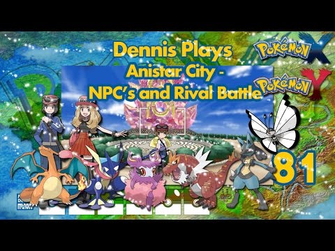Pokemon X Walkthrough (Ep 81) Anistar City - NPC's and Rival Battle