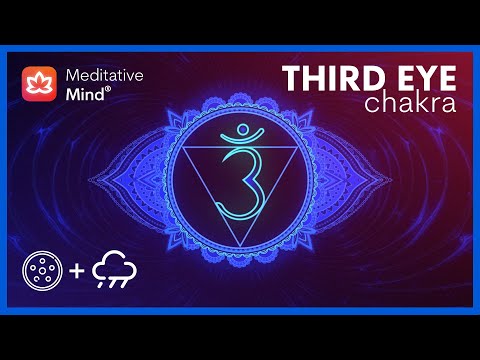 Third Eye Chakra ACTIVATION with HANG Drum + Rain Music | AWAKEN Your INTUITION | Open 3rd Eye