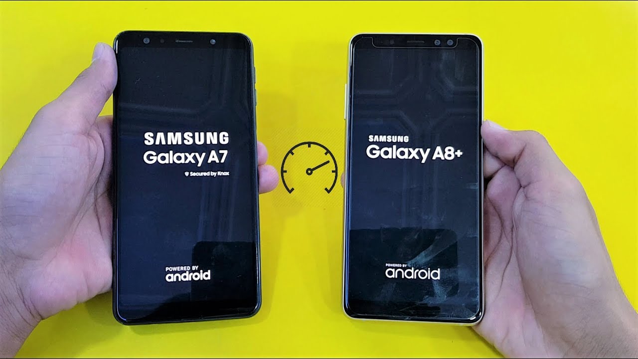 Samsung Galaxy A7 (2018) vs Samsung Galaxy A8 Plus - Speed Test!