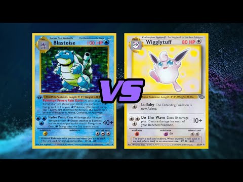 Retro Format Base Set - Team Rocket Pokemon TCG Battle! Blastoise Vs Wigglytuff!