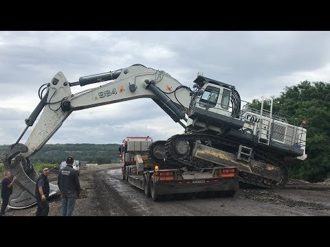 Loading By Side Cat 390D, Cat 385C, Liebherr 984-974 And Volvo Excavators - Fasoulas H. Transports