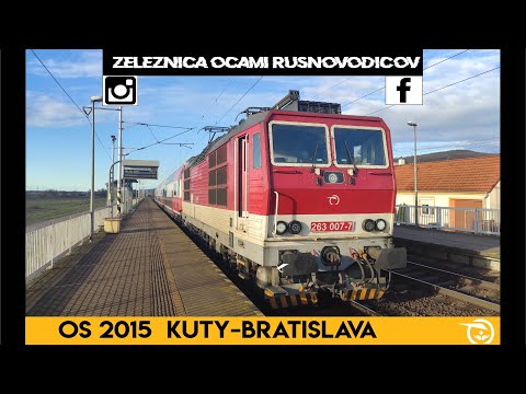 Pohľad na trať | Kúty - Bratislava | Os 2015 | 263 007 | s nádhernou oblohou do Bratislavy