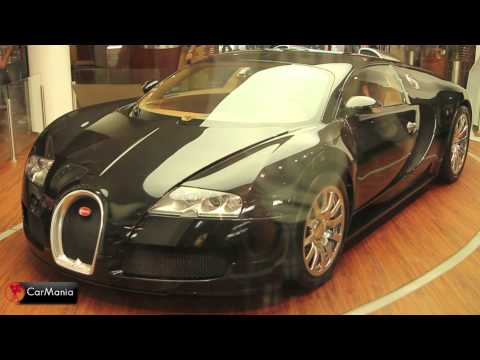 Black Bugatti Veyron at a showroom in the capital Berlin. HD 1080P