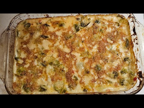 Brussels sprouts casserole! You will enjoy this!