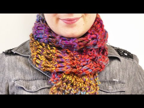Crochet WITHOUT needles | Easy scarf for beginners with finger crochet | Spring scarf
