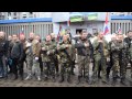 Украина Под гимн России Луганск отправляет Отряд добровольцев в Славянск 14 04 14 ...