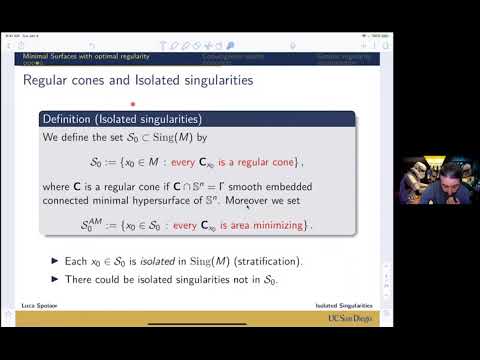 VAPS 2:  "Isolated singularities of minimal hypersurfaces"