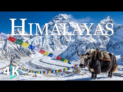 Winter in the Himalayas 4K | Snow-Capped Peaks, Frozen Lakes & Majestic Mountain Views