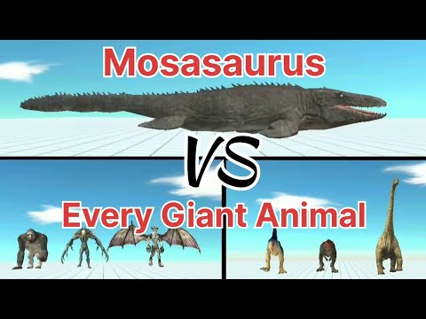 Three Mosasaurus VS Every Giant Animal, Animal Revolt Battle Simulator, ARBS