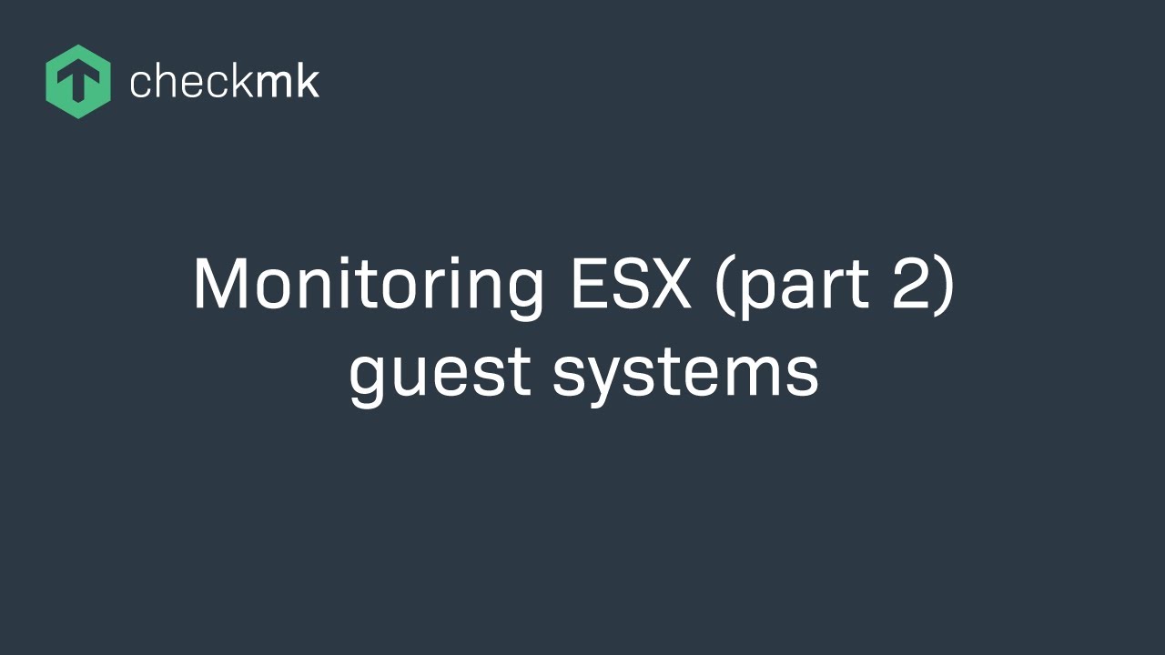 Monitoring von ESX Gastsystemen with Check_MK