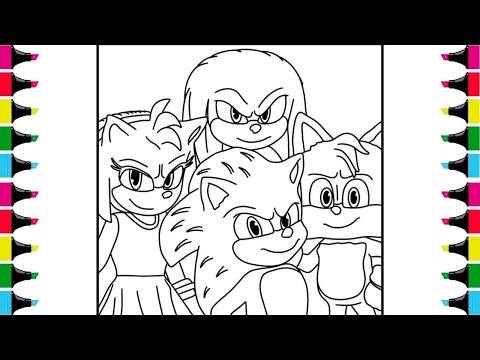 Sonic Team Coloring Pages | Sonic 2 the Hedgehog | Sonic Coloring | Elektronomia - Collide [NCS]