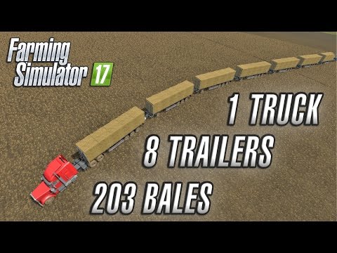 1 TRUCK, 8 TRAILERS AND 203 BALES
