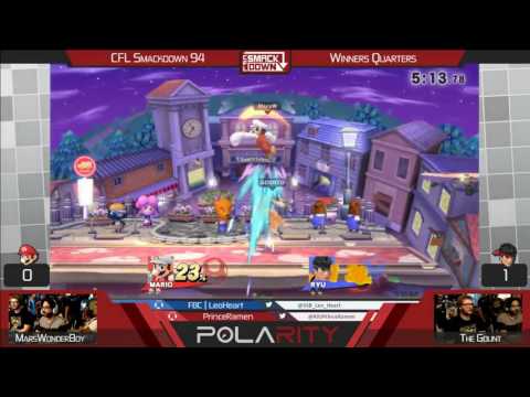 CFL Smackdown 94 WiiU Arcadian - MarsWonderBoy (Mario) vs The Gount (Ryu) - Winners Quarters