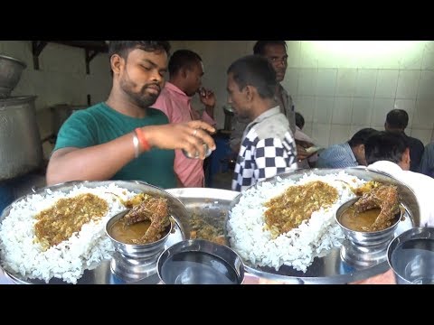 Cheapest Vat Dal in Mumbai | Rice with (Fish Curry @ 50 rs)(Chicken Curry @ 60 rs) Vegetables @ 40rs Video