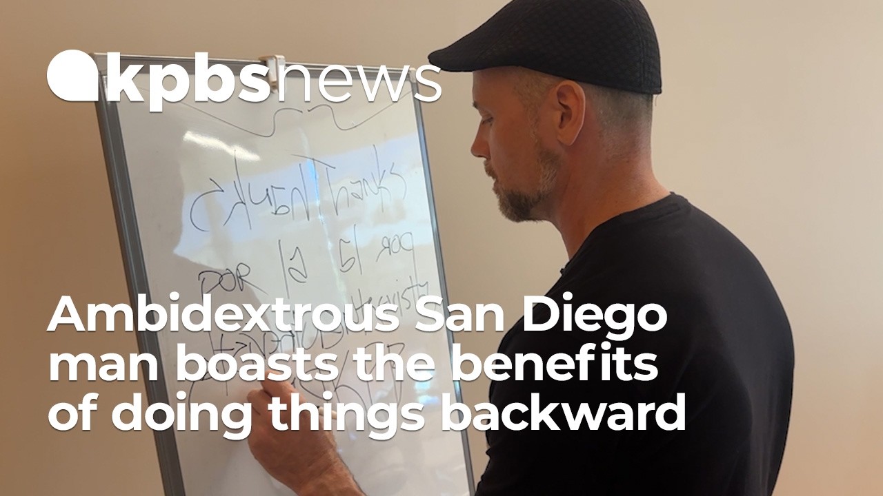Ambidextrous San Diego man boasts the benefits of doing things backward