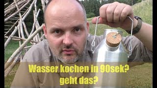 Kelly Kettle - in 90 Sekunden Wasser kochen! Geht das?