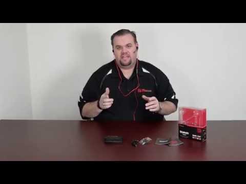 Į ausis įkišamos ausinės žaidimams Thermaltake Tt eSPORTS ISURUS PRO, Juoda-raudona video