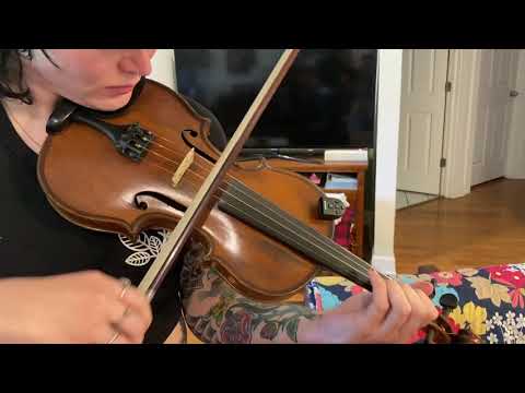 Lillian Sawyer playing one of my old Fiddles.