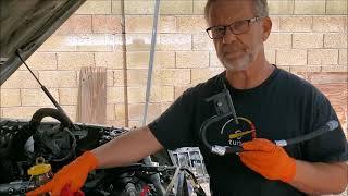 2005 Jeep Liberty CRD fuel injector installation, fuel system priming, water pump installation.