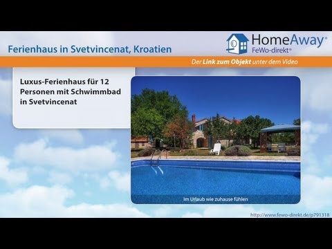 Istrien: Luxus-Ferienhaus für 12 Personen mit Schwimmbad in Svetvincenat - FeWo-direkt.de Video