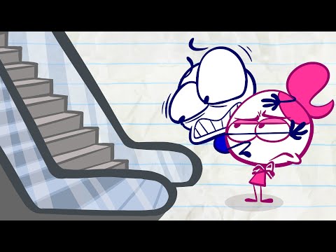 Pencilmate's Escalator FAILS | Animated Cartoons Characters | Animated Short Films