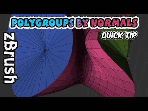Polygroups By Normals - MUST USE! (zBrush Tips & Tricks)