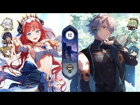 C0 Alhaitham Hyperbloom and C0 Nilou Bloom - Genshin Impact 3.6 Abyss - Floor 12 9 Stars